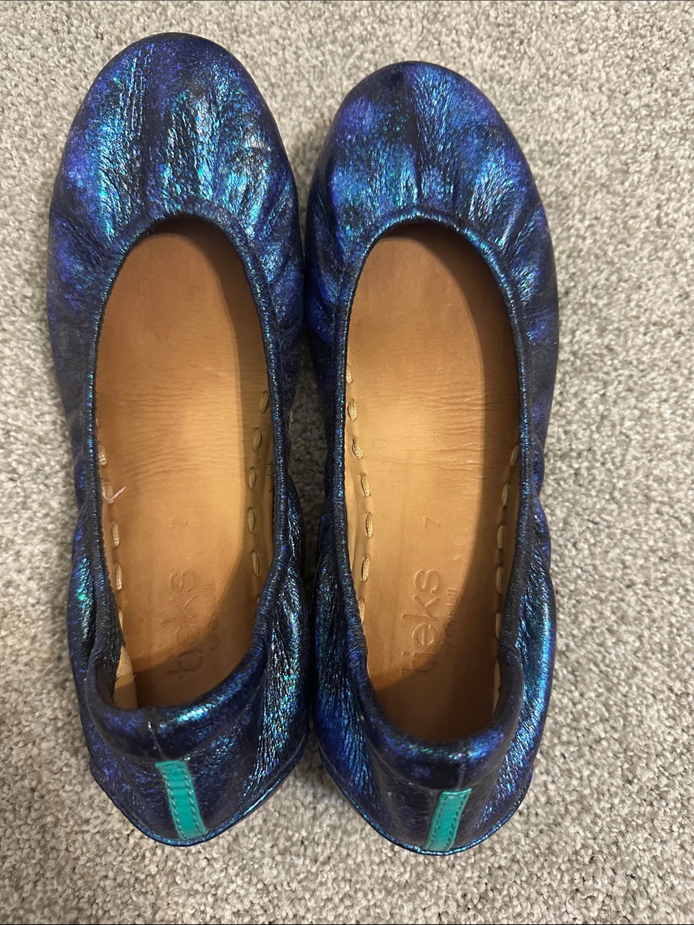 Tieks Women's Custom Blue Ballet Flats